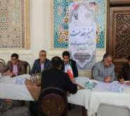 استقرار میز خدمت سازمان صمت در محل نماز جمعه شیراز